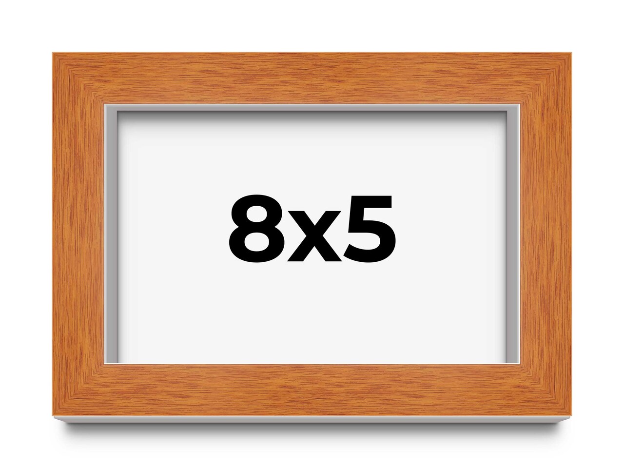 Photo Size Classic Brown Picture Frame - UV Acrylic, Foam Board Backing, Hanging Hardware